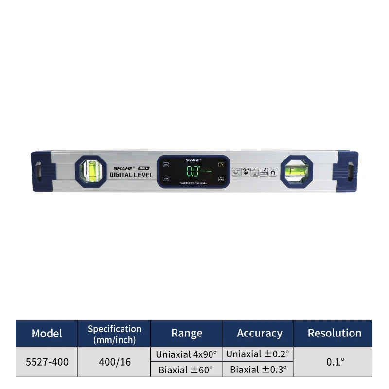 Digitale Wasserwaage und Winkelmesser mit Magnetfuß und Display