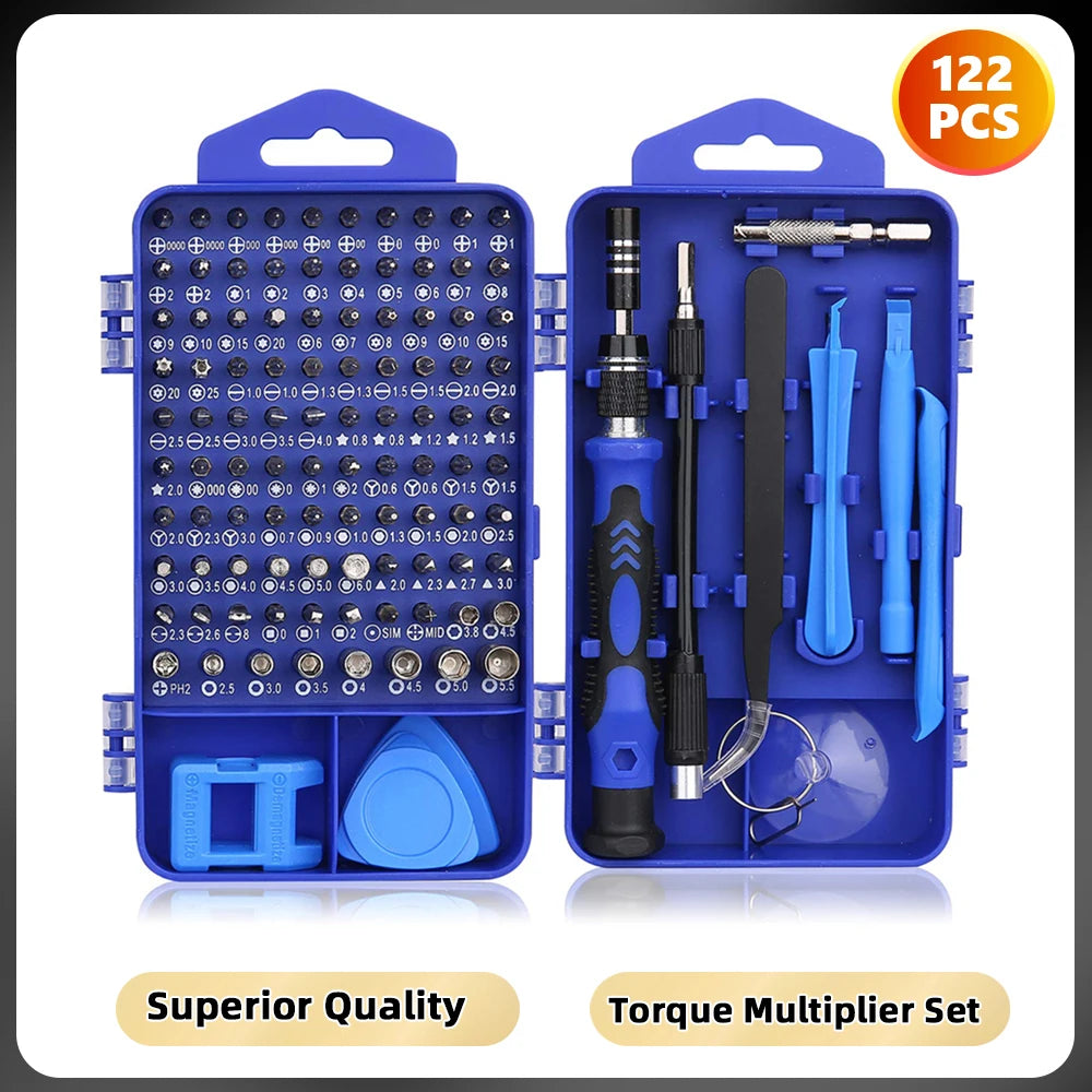 122-teiliges Feinmechanik-Schraubendreher-Set für Elektronikreparaturen