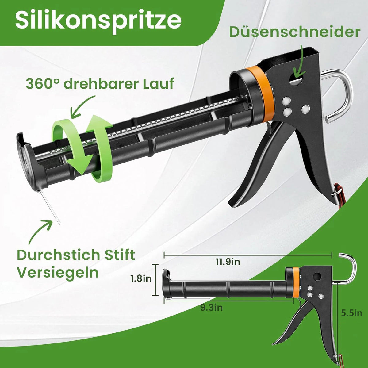 Fugenwerkzeug-Set mit Kartuschenpresse, Glättern und Schabern