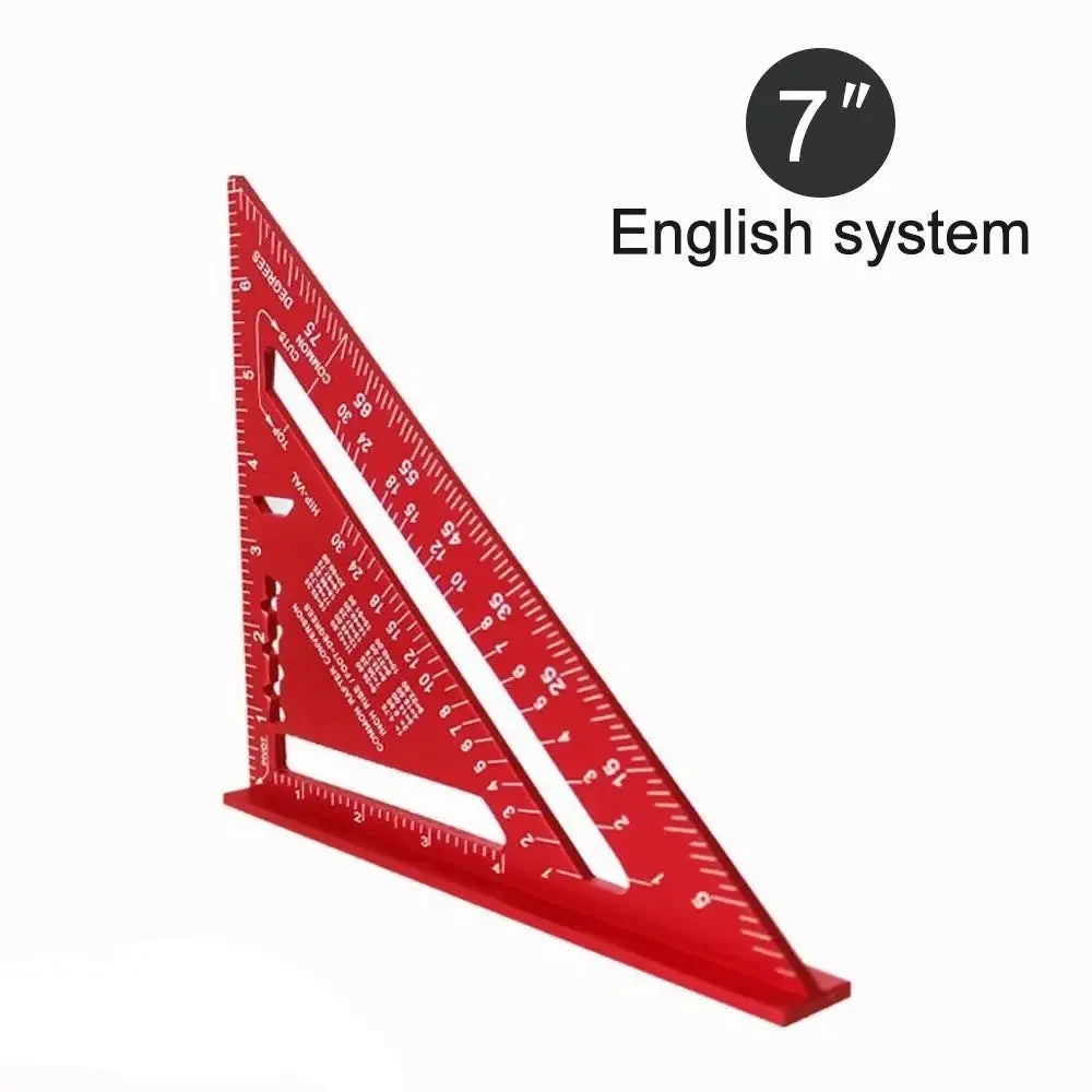 Aluminium-Dreieckswinkel (Speed Square) mit Zoll- und metrischer Skala