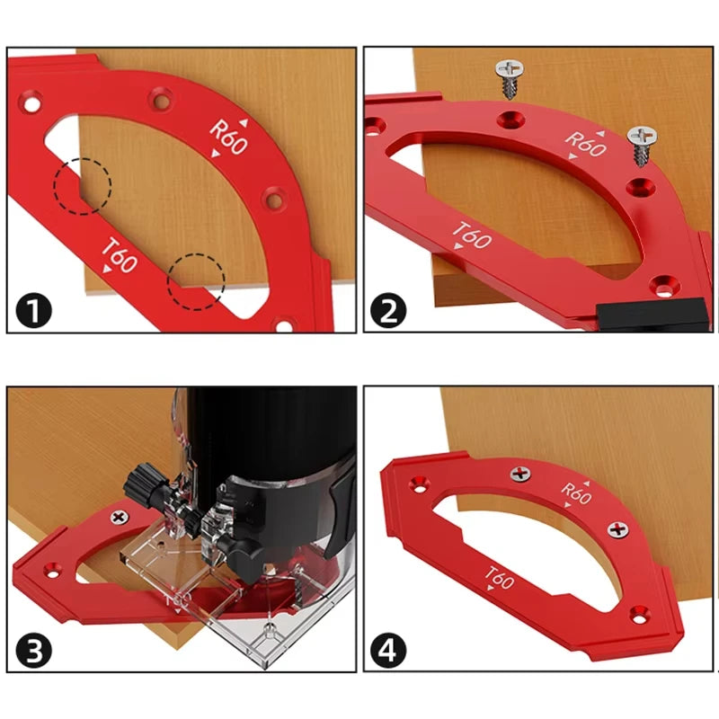 7-teiliges Radius-Schablonen-Set für Oberfräse und Holzbau