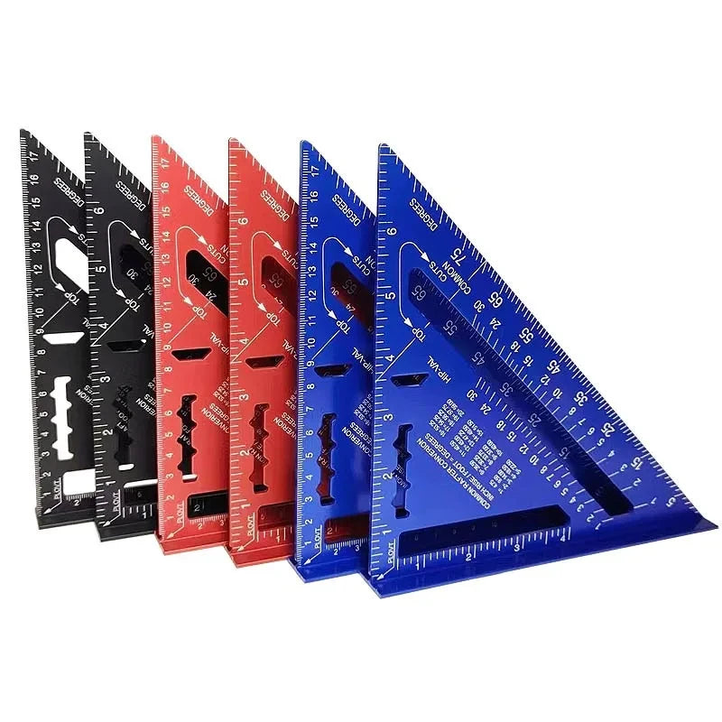 Aluminium-Dreieckswinkel (Speed Square) mit Zoll- und metrischer Skala