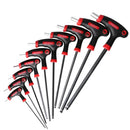10-teiliger T-Griff-Schlüsselsatz (Innensechskant/Torx) mit Ständer
