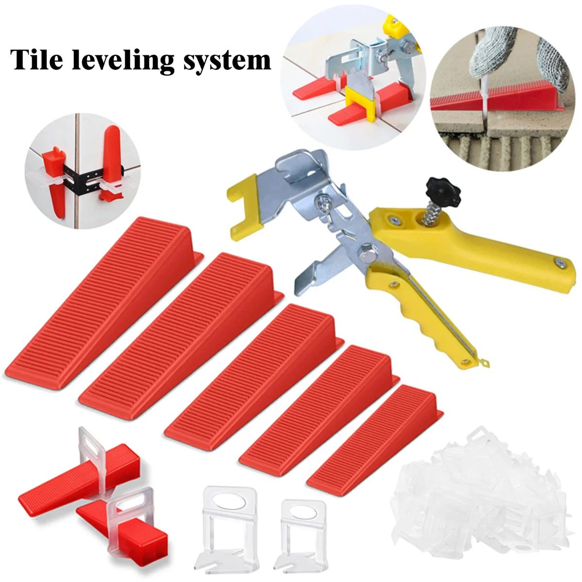Fliesen-Verlegeclips und Abstandhalter im Vorratspack