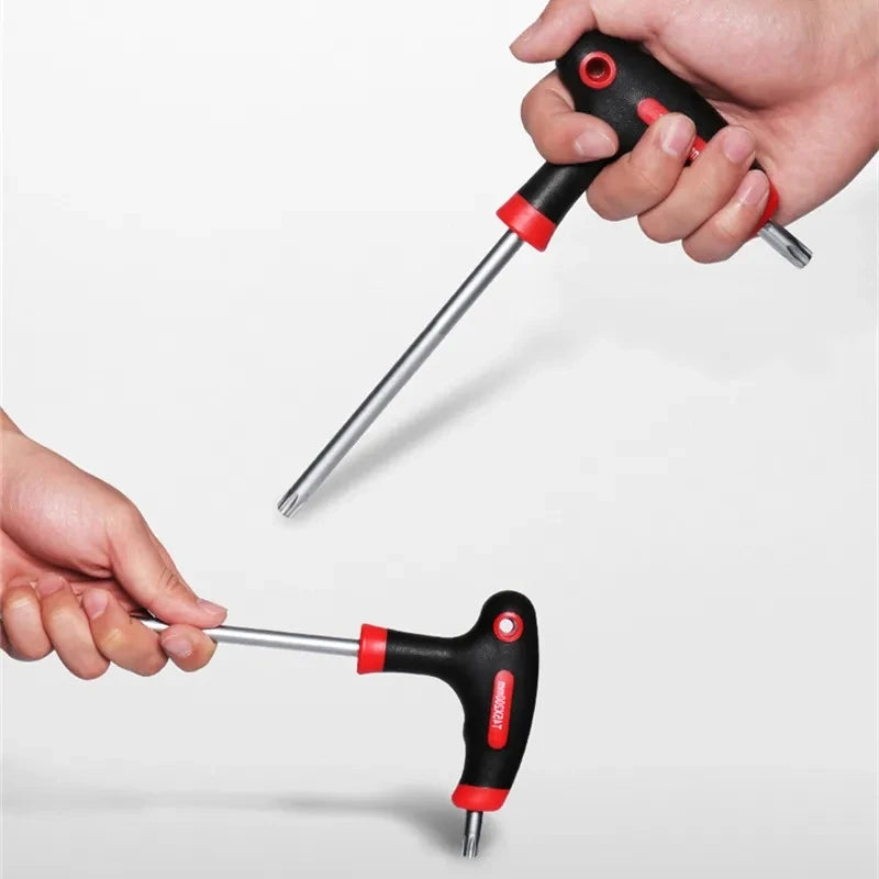 10-teiliger T-Griff-Schlüsselsatz (Innensechskant/Torx) mit Ständer