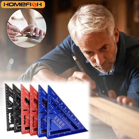 Aluminium-Dreieckswinkel (Speed Square) mit Zoll- und metrischer Skala