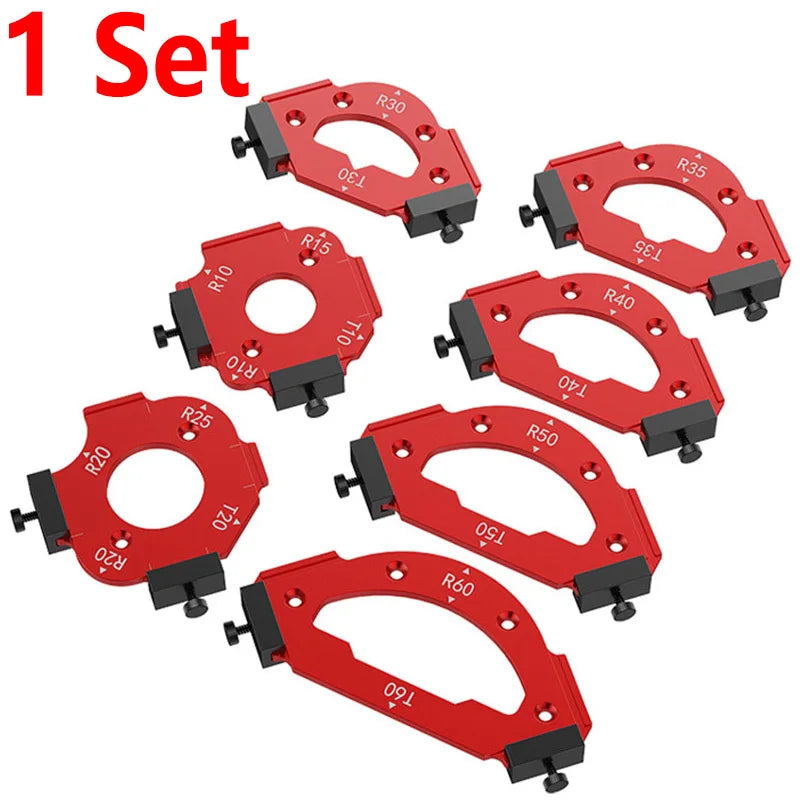 7-teiliges Radius-Schablonen-Set für Oberfräse und Holzbau