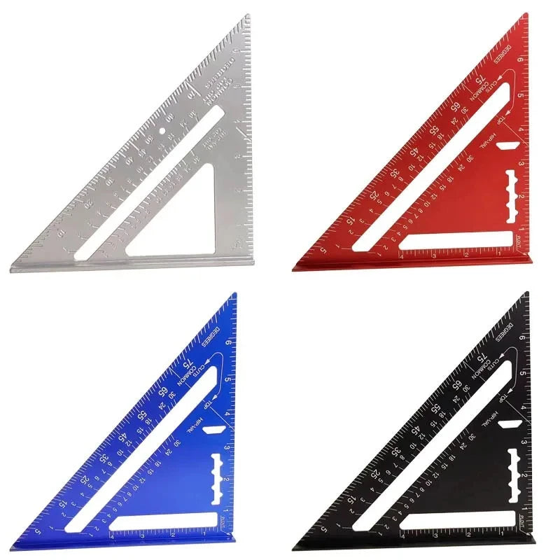 Aluminium-Dreieckswinkel (Speed Square) mit Zoll- und metrischer Skala