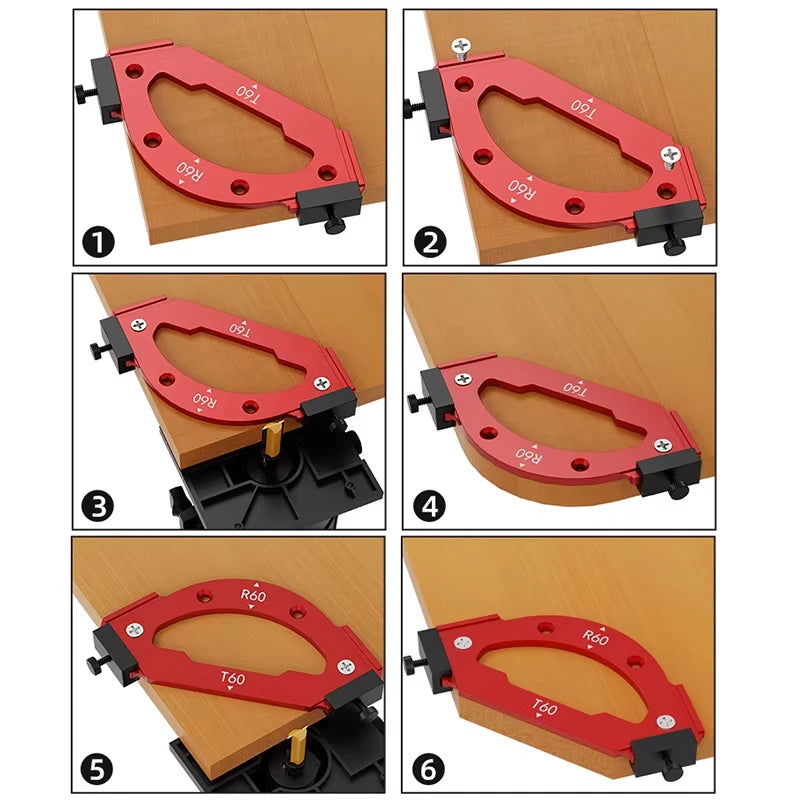 7-teiliges Radius-Schablonen-Set für Oberfräse und Holzbau