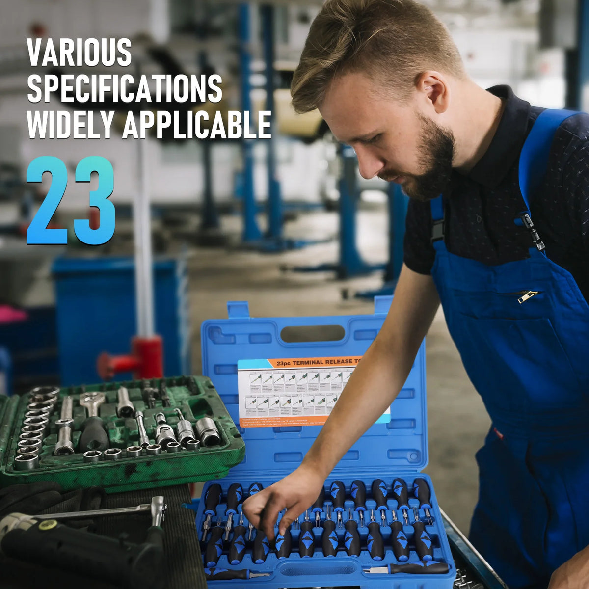 23-teiliges Terminal-Ausbauwerkzeug-Set im Transportkoffer