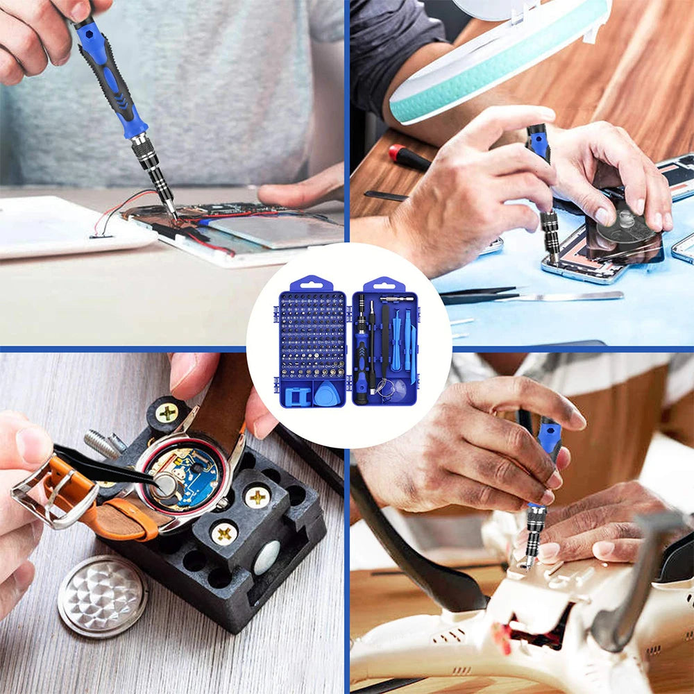 122-teiliges Feinmechanik-Schraubendreher-Set für Elektronikreparaturen
